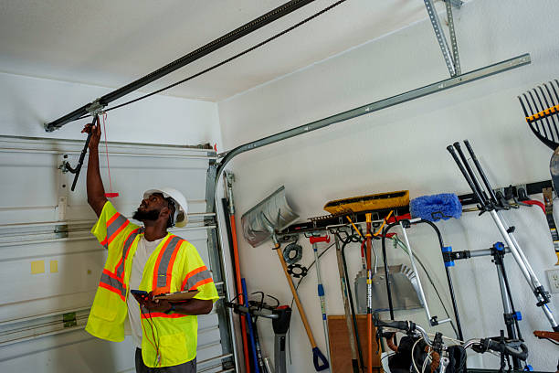 Professional Garage Door technician working in Rouse, CA